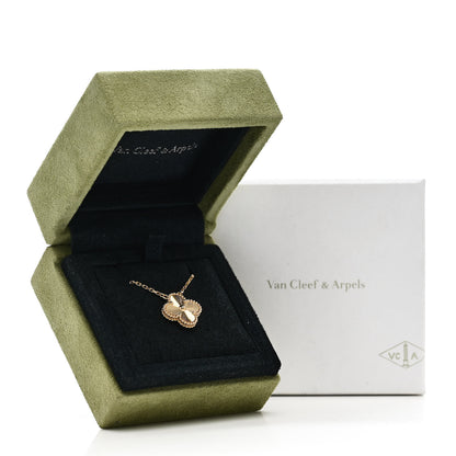 Van Cleef & Arpels 18K Yellow Gold Guilloche Vintage Alhambra Pendant Necklace 6 of 6