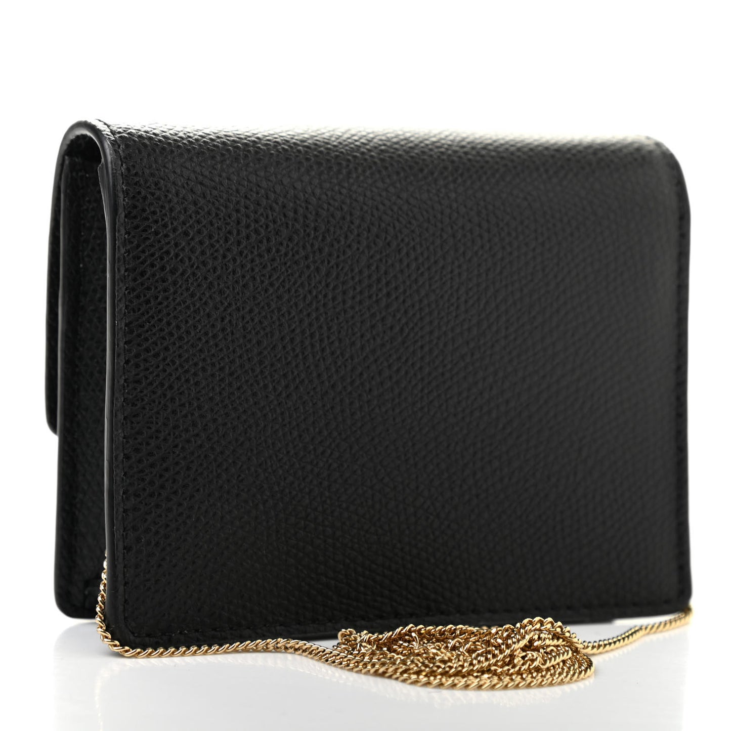 Vitello Cruise F is Fendi Geometric Flap Wallet on Chain Black