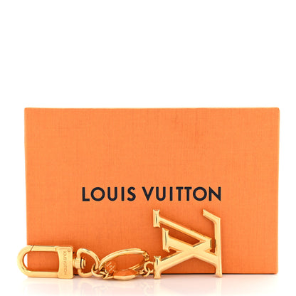 Louis Vuitton Metal LV Facettes Bag Charm Key Holder Gold 4 of 4