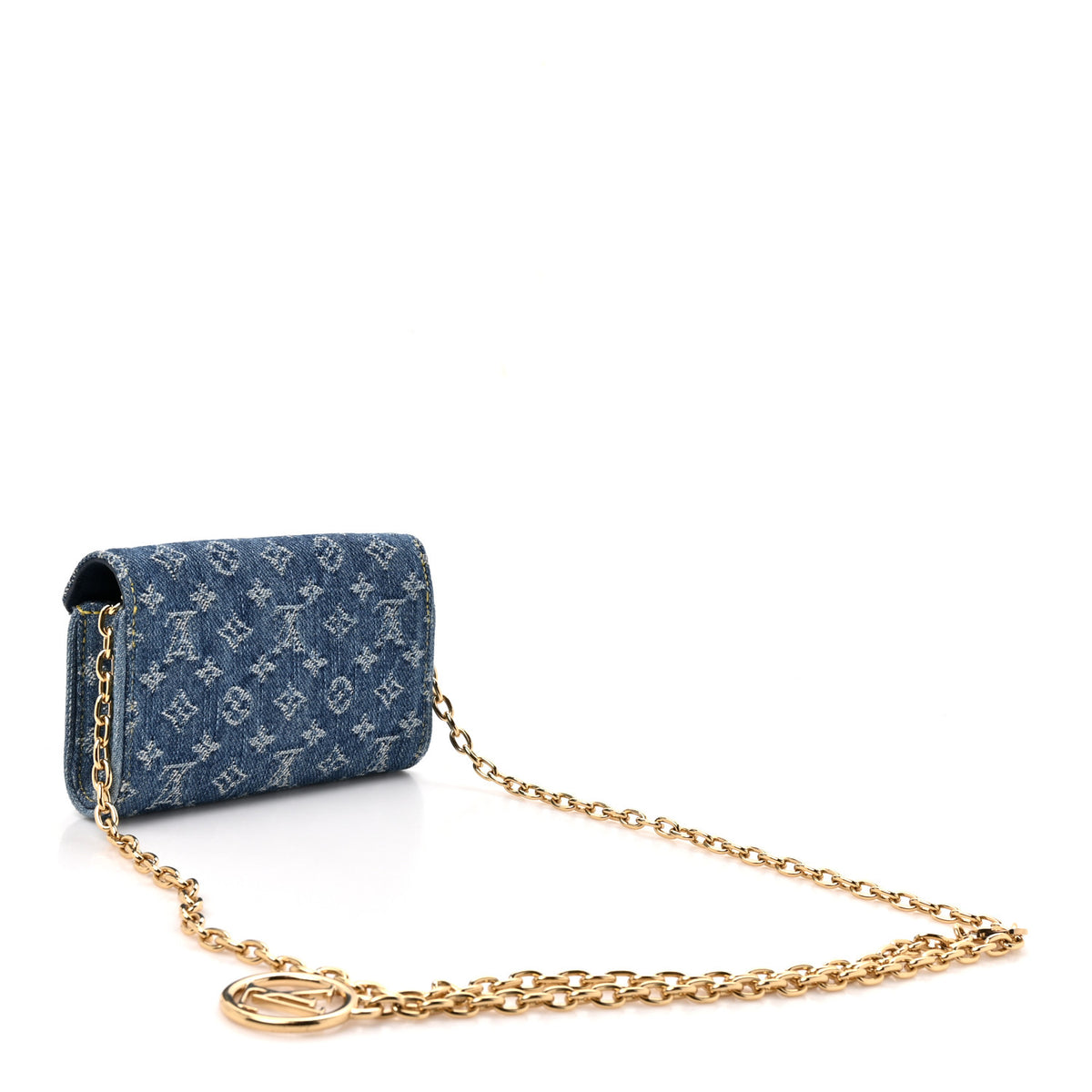 Denim Monogram Pouch Metis Belt Blue