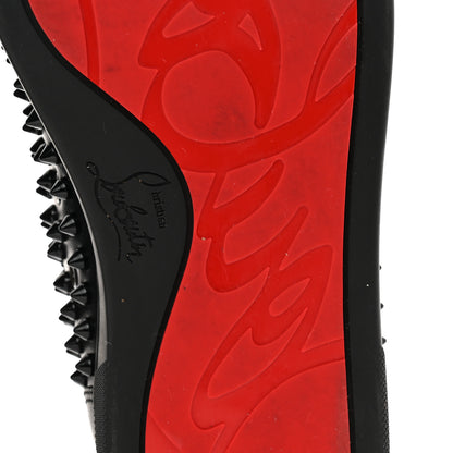 Christian Louboutin Calfskin Mens Louis Spikes Flat Sneakers 43 Black 7 of 11