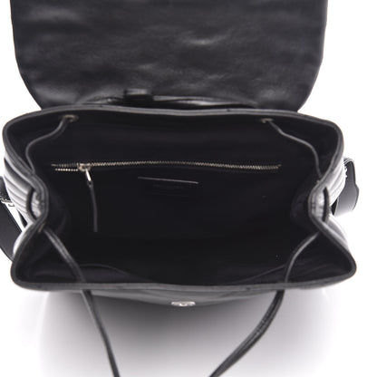 Saint Laurent Calfskin Y Quilted Monogram Medium Loulou Backpack Black 4 of 11