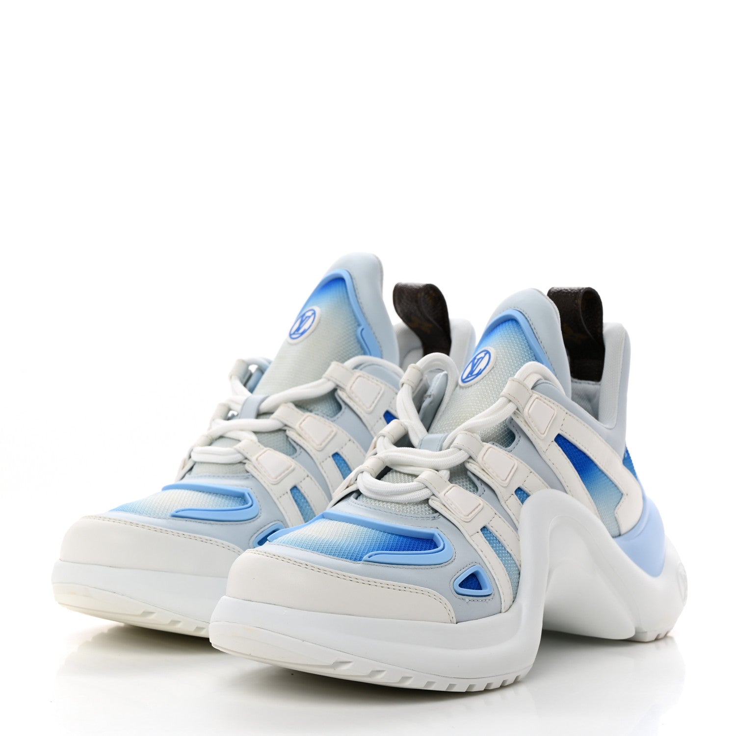 Louis Vuitton Calfskin LV Archlight Gradient Sneakers 39.5 Light Blue 3 of 9