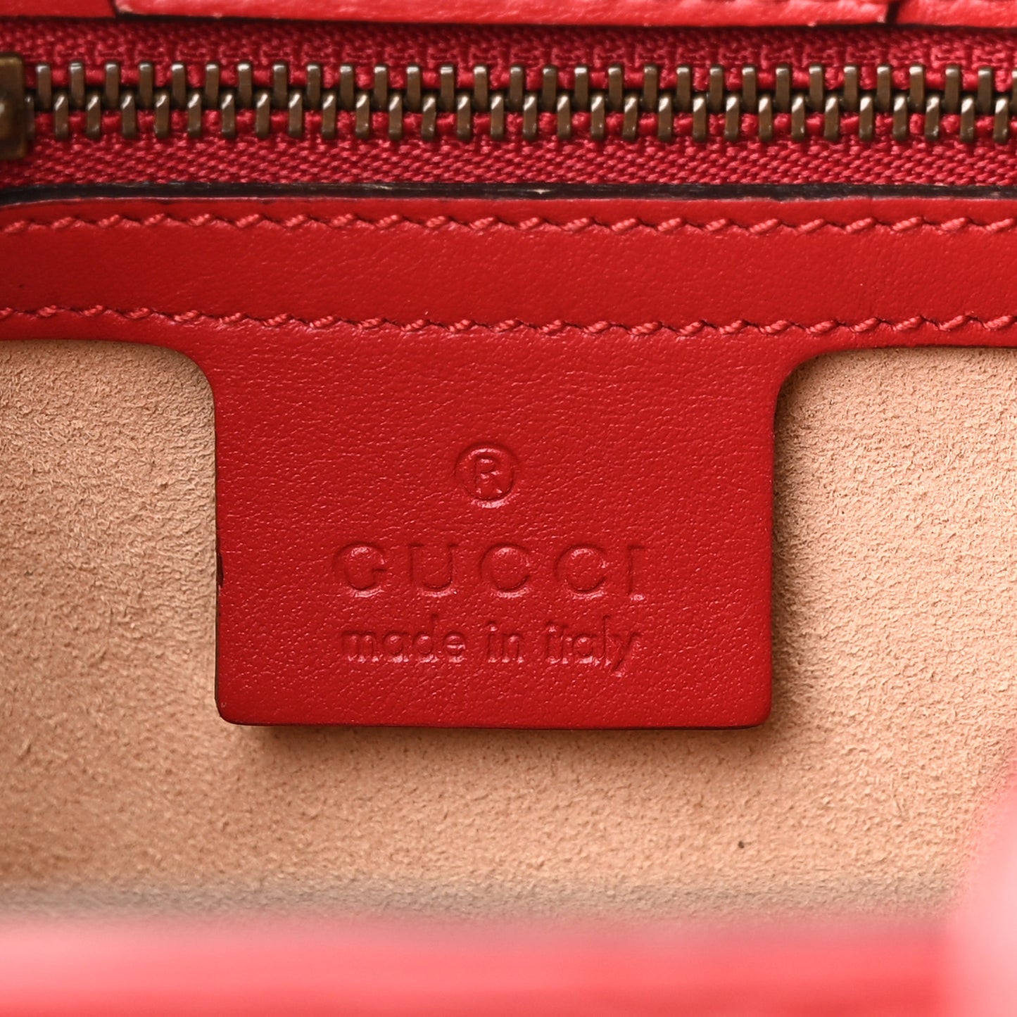 Calfskin Matelasse Small GG Marmont Tote Hibiscus Red