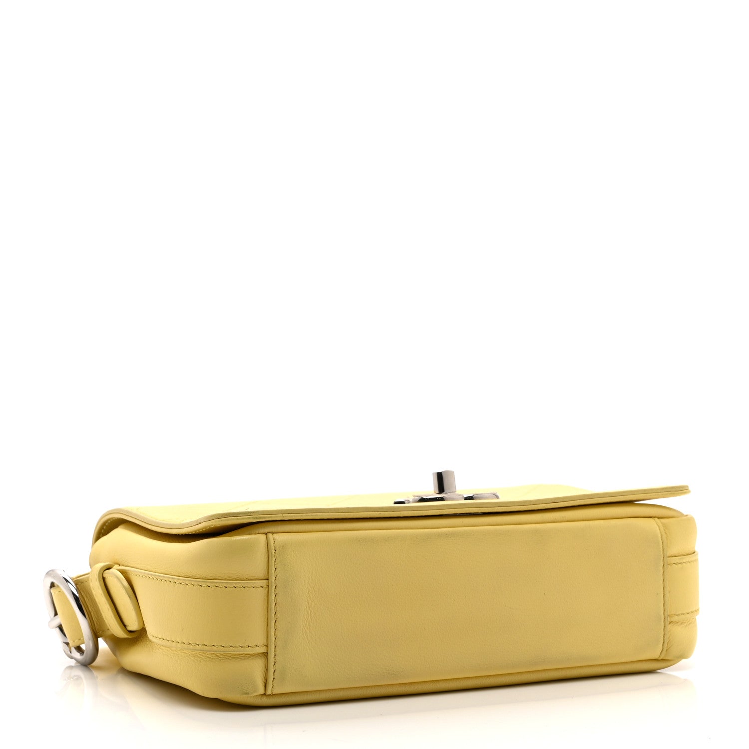 Chanel Calfskin Small Stitched Flap Yellow 4 of 10