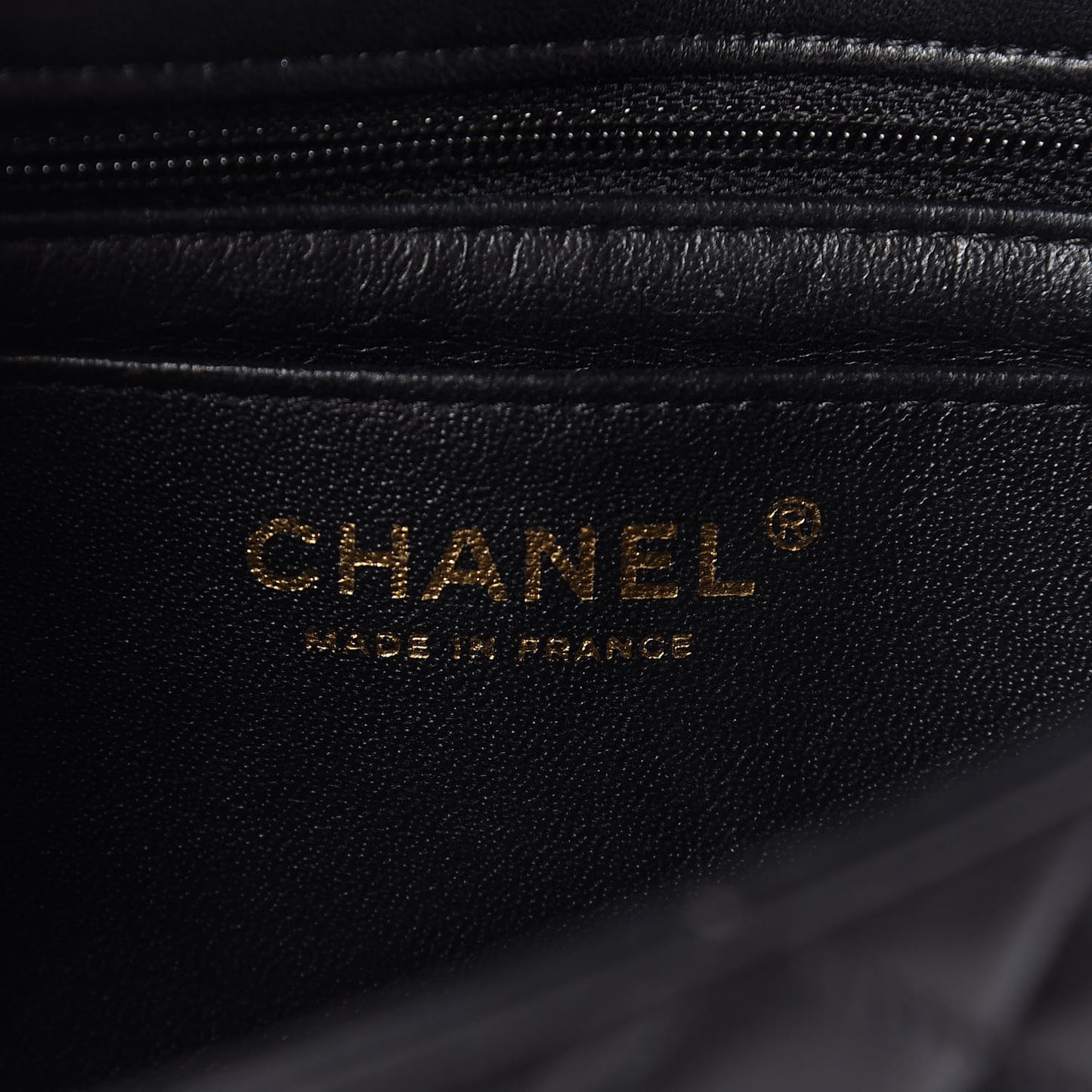 Lambskin Quilted Mini Rectangular Flap Black