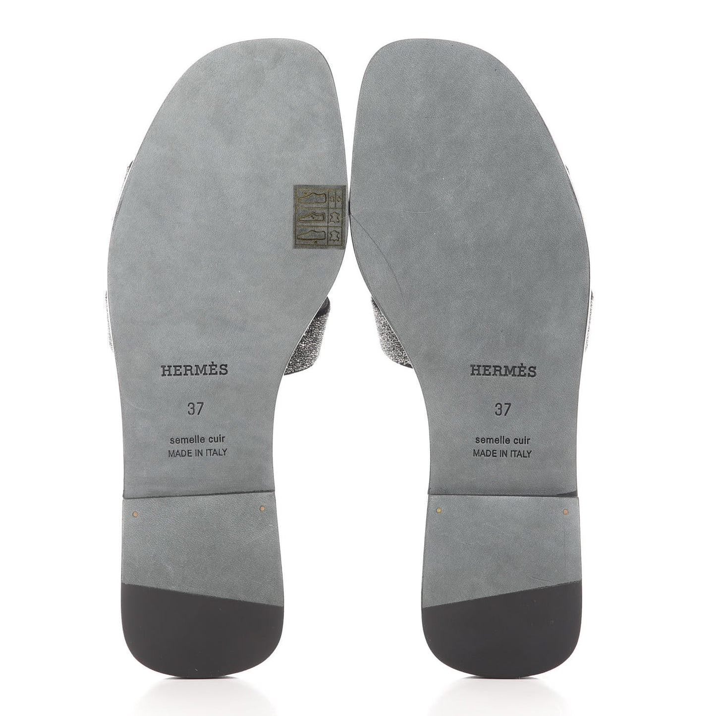 Suede Goatskin Crystal Powder Oran Sandals 37 Black