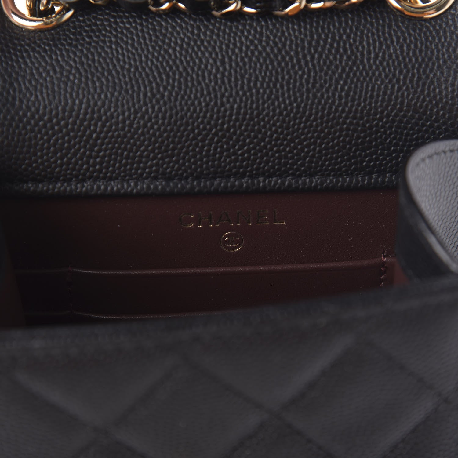 Chanel Caviar Quilted Classic Phone Holder Black 8 of 12