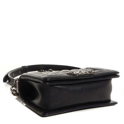 Chanel Metallic Calfskin Quilted Small Boy Flap Black 4 of 9