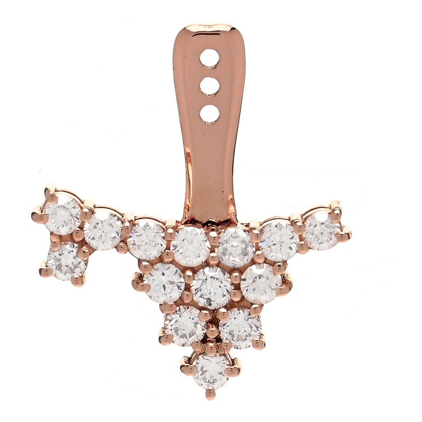18K Rose Gold Diamond Earring Jacket