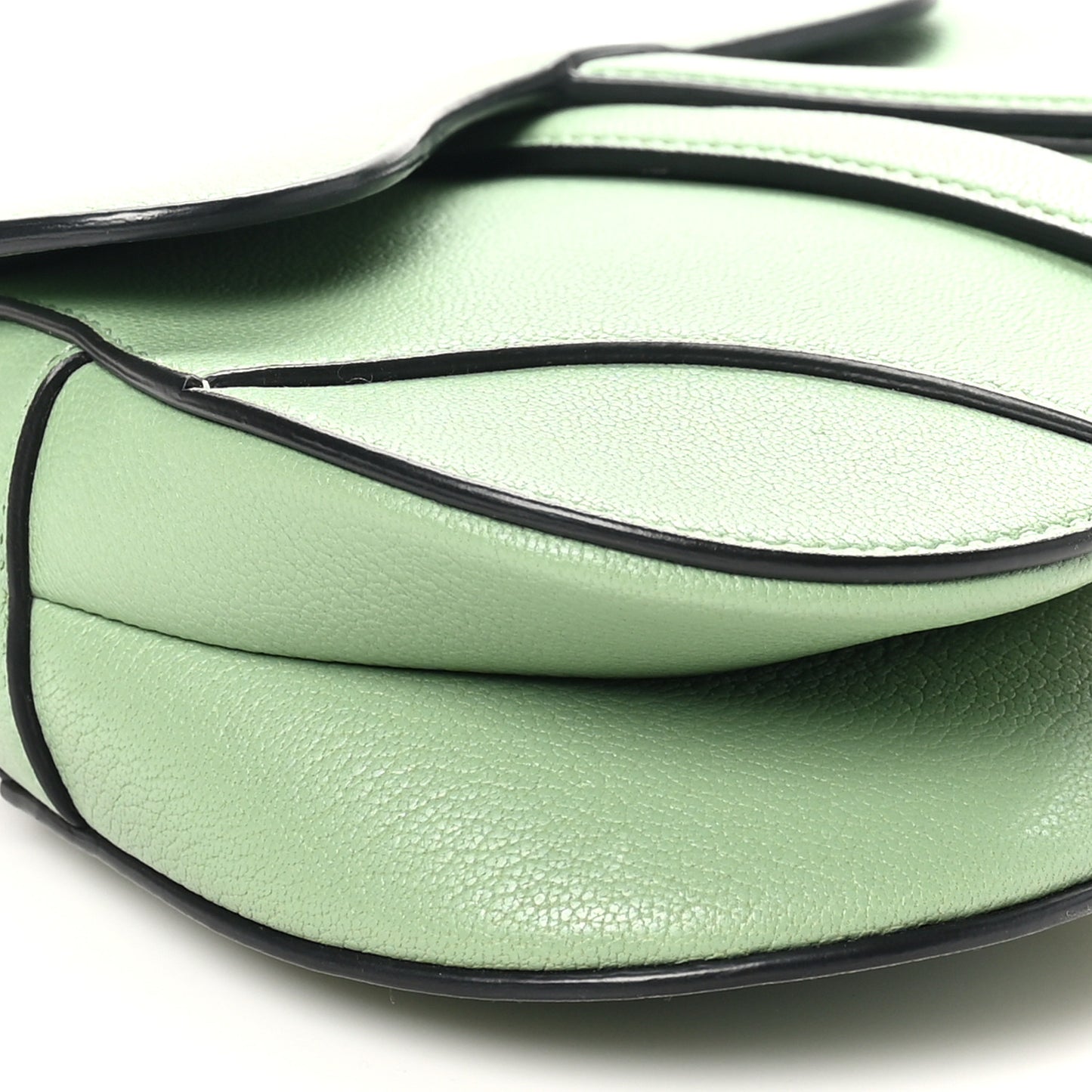Goatskin Mini Saddle Bag Sage Green