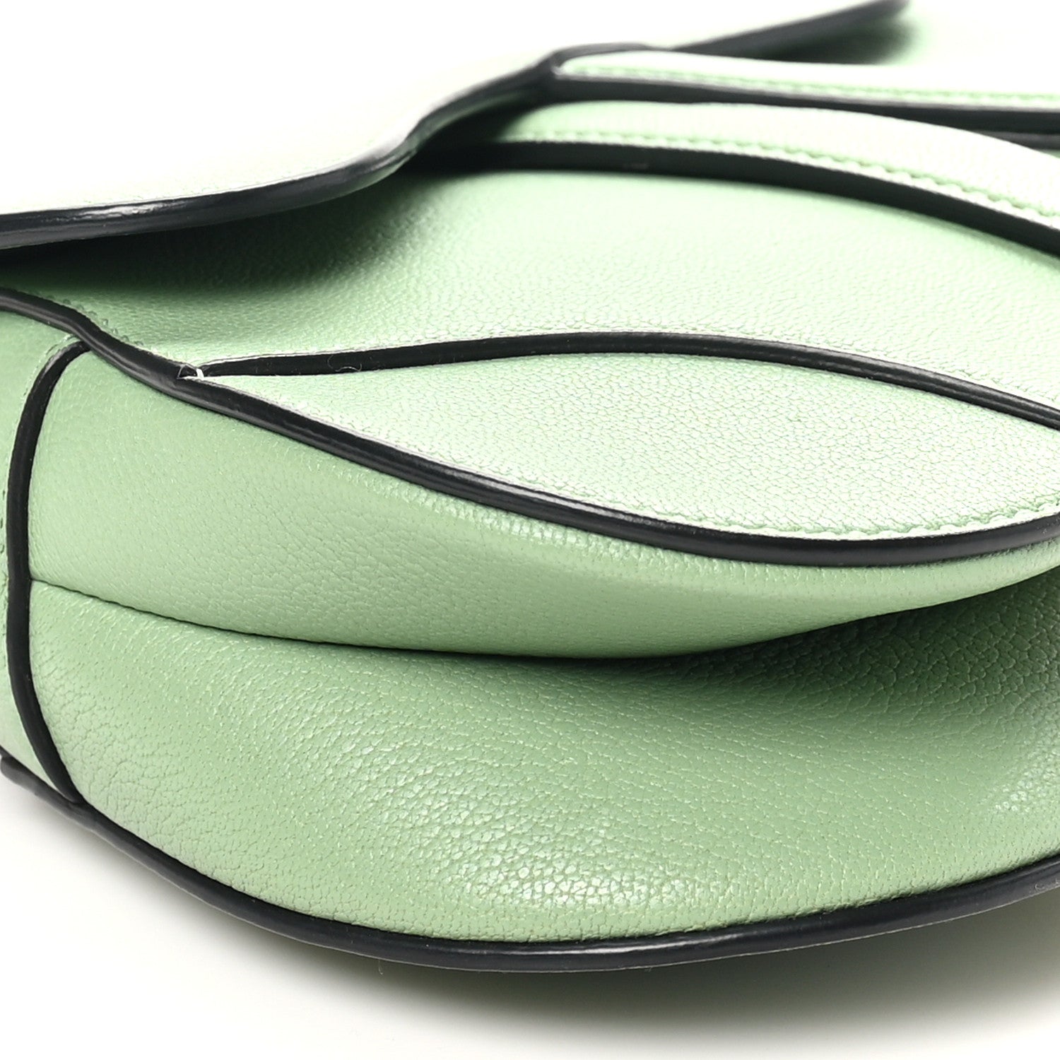 Christian Dior Goatskin Mini Saddle Bag Sage Green 9 of 10