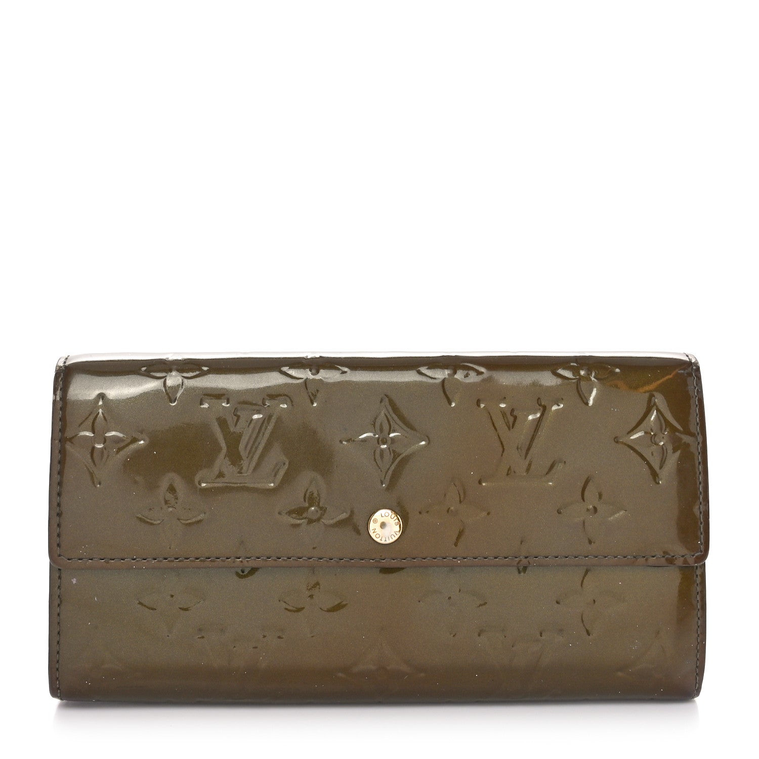 Louis Vuitton Vernis Sarah Wallet Vert Bronze 1 of 6