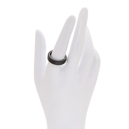 David Yurman Black Titanium Sterling Silver 6mm Streamline Band Ring 57 8 2 of 6