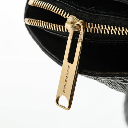 Burberry Heritage Grain Check Embossed Medium Dewsbury Tote Black 5 of 7