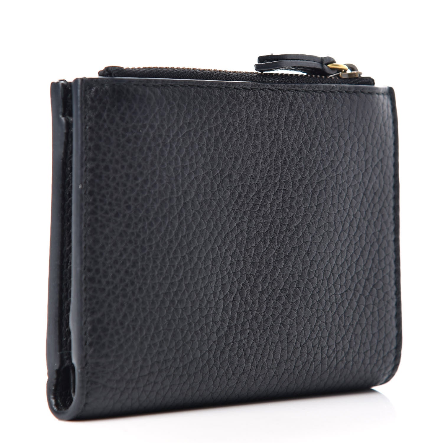 Gucci Pebbled Calfskin Animalier Card Case Wallet Black 3 of 7