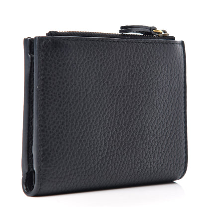 Gucci Pebbled Calfskin Animalier Card Case Wallet Black 3 of 7