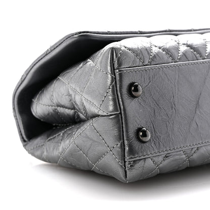 Chanel Metallic Aged Calfskin Quilted Mini Coco Handle Flap Silver 9 of 10