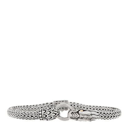 John Hardy Sterling Silver 18K Yellow Gold 5mm Naga Dragon Station Bracelet 1 of 4