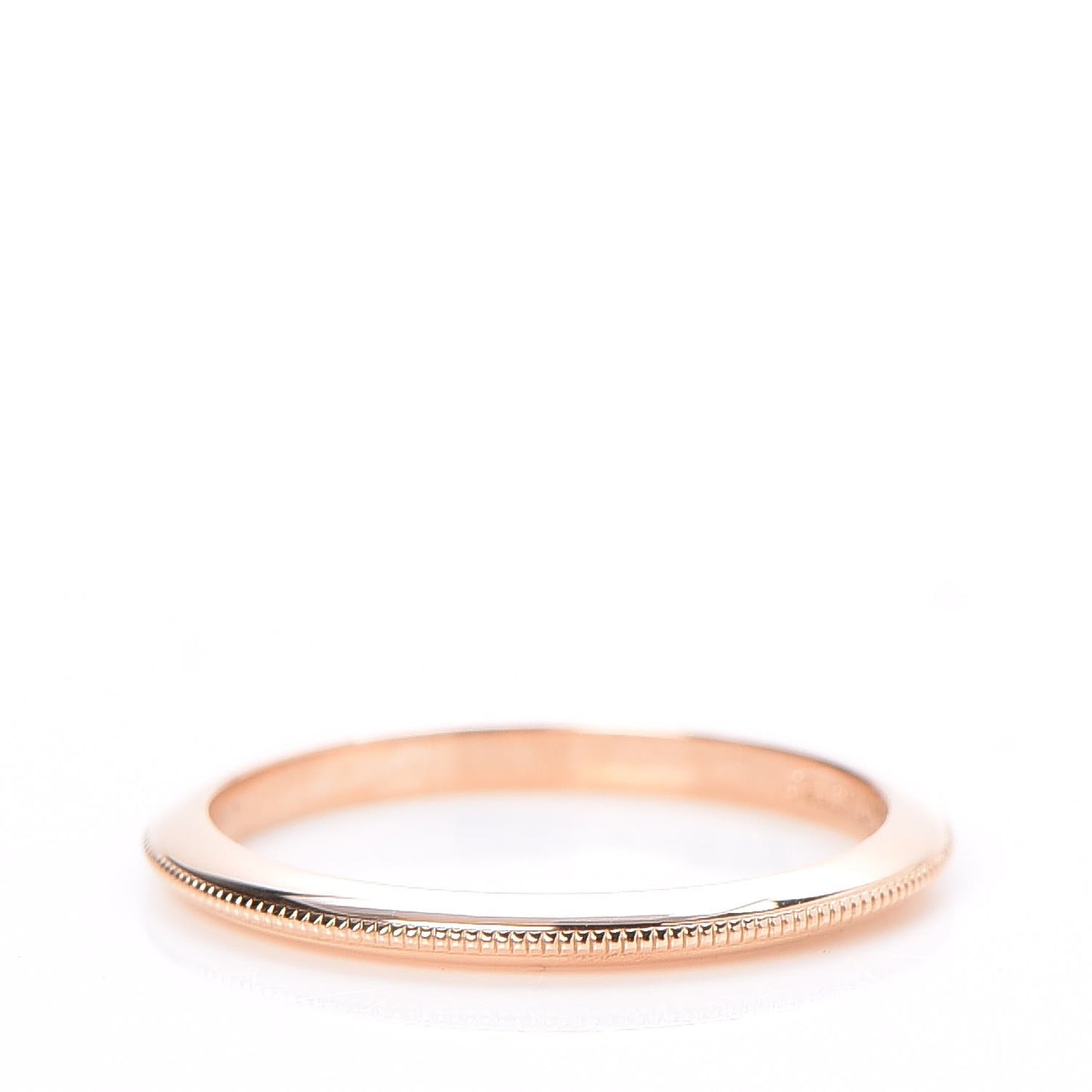 18K Rose Gold Milgrain Band Ring 46.8 4