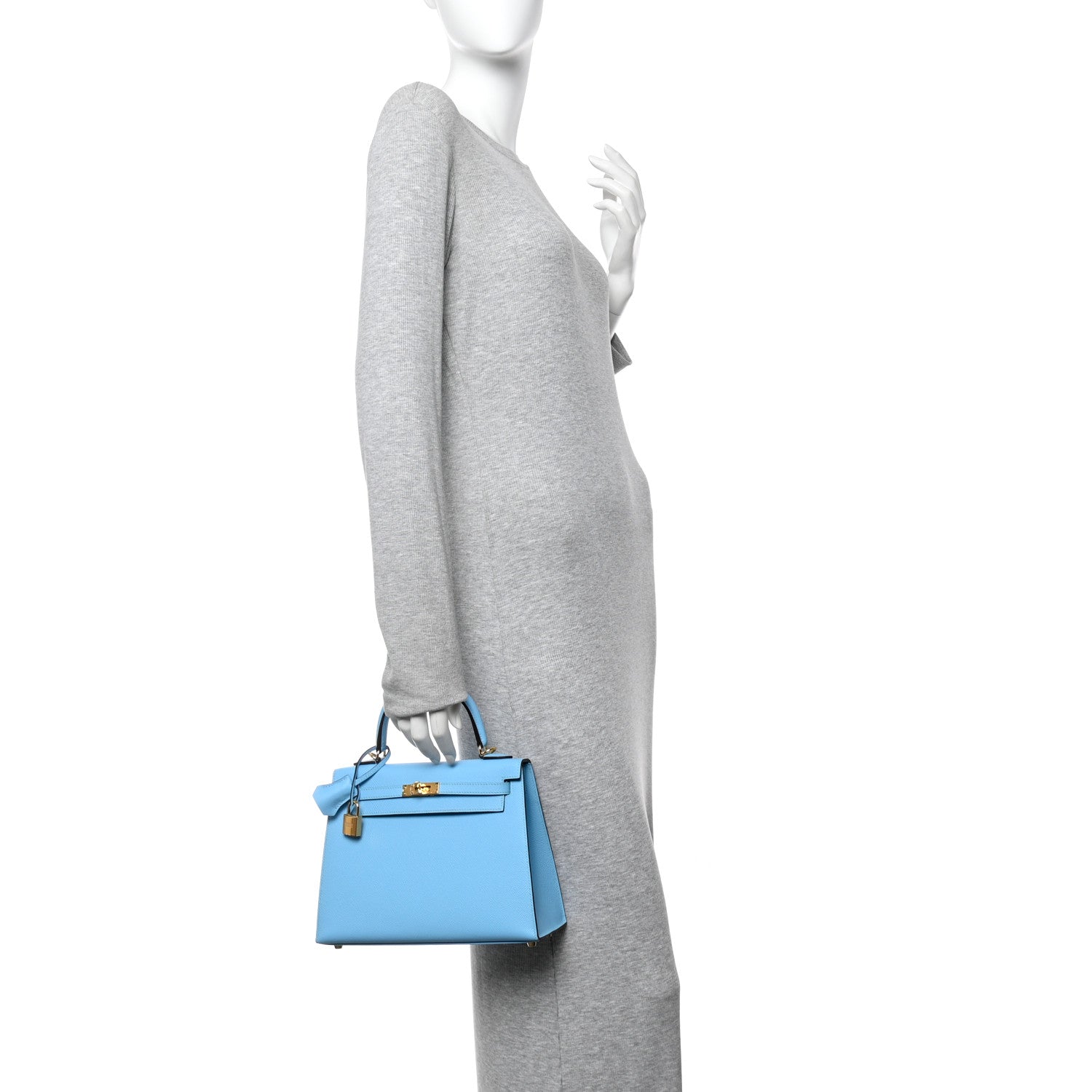 Hermes Epsom Kelly Sellier 25 Celeste 2 of 11