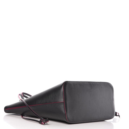 Louis Vuitton Epi Neverfull MM Black Hot Pink 5 of 10