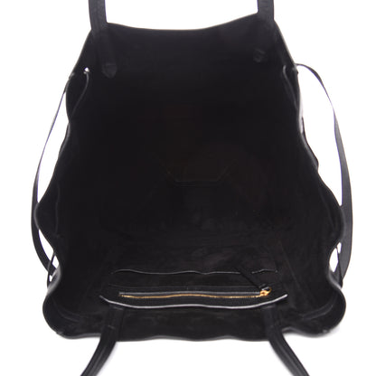 Celine Soft Grained Calfskin Medium Belt Cabas Phantom Black 5 of 14