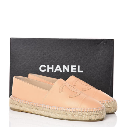 Chanel Lambskin CC Espadrilles 37 Light Orange 11 of 11