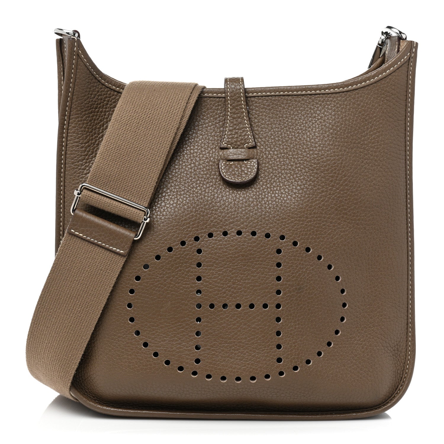 Hermes Taurillon Clemence Evelyne III PM Etoupe 1 of 8