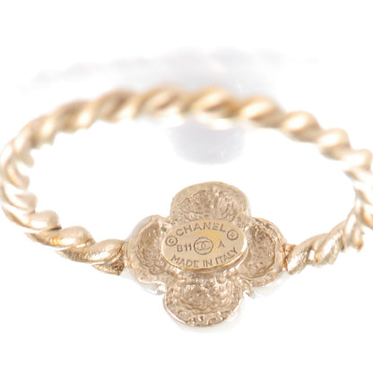 Chanel Enamel Camellia CC Ring Set Gold White 5 8 of 8