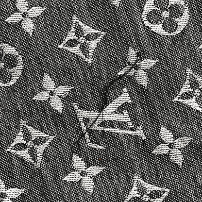 Louis Vuitton Silk Wool Monogram Denim Shawl Black 4 of 4