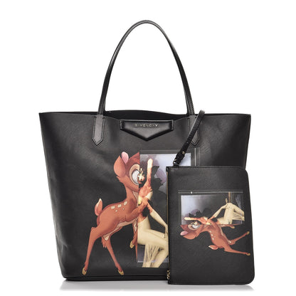 Givenchy Textured Coated Canvas Bambi Print Medium Antigona Tote 1 of 11