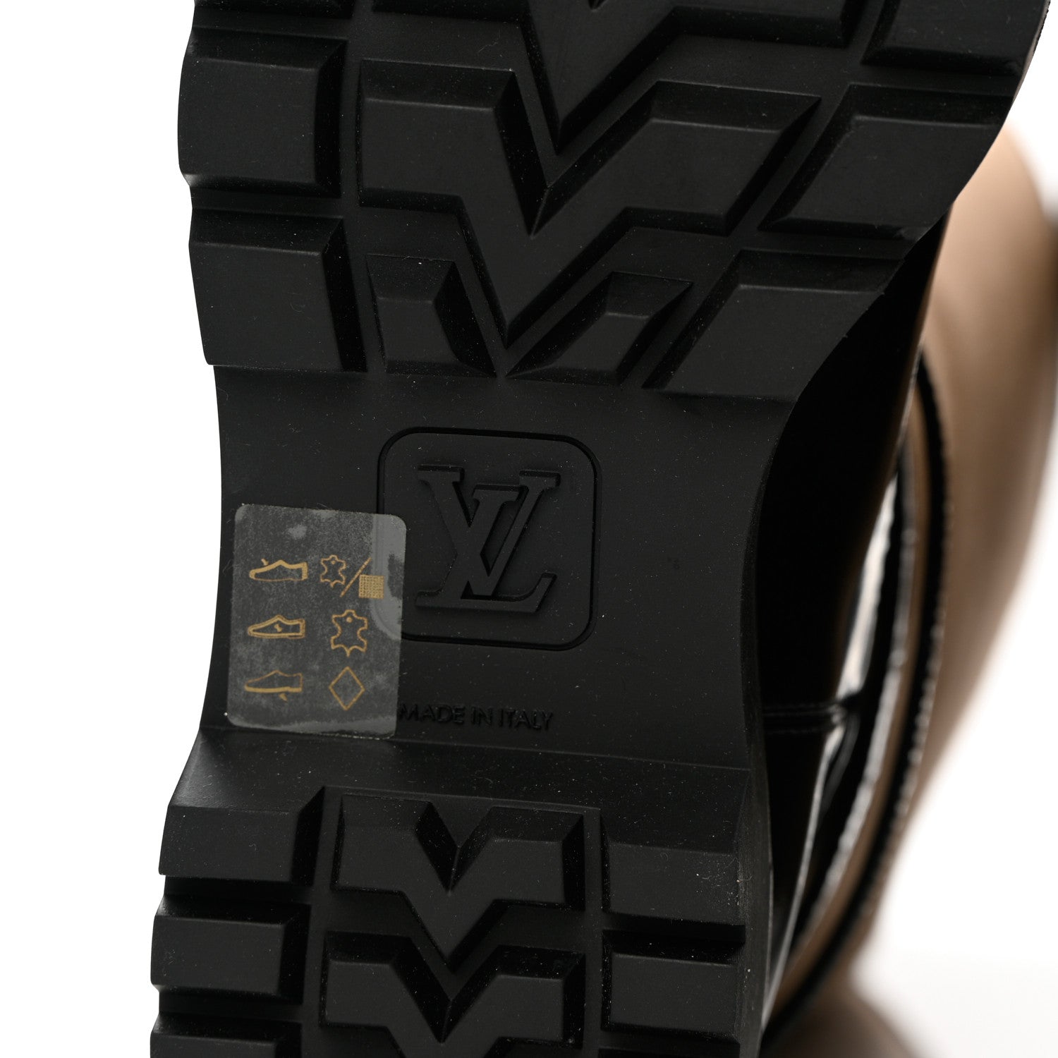 Louis Vuitton Canvas Calfskin Territory Flat High Ranger Boots 39 Khaki 11 of 14