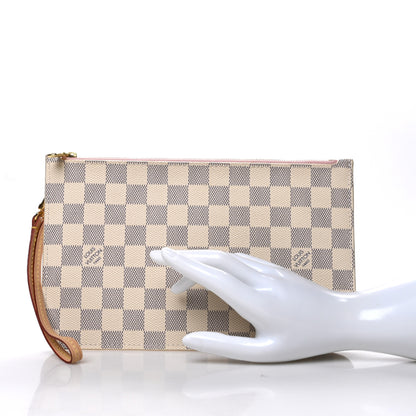 Louis Vuitton Damier Azur Neverfull MM GM Pochette Rose Ballerine 2 of 7