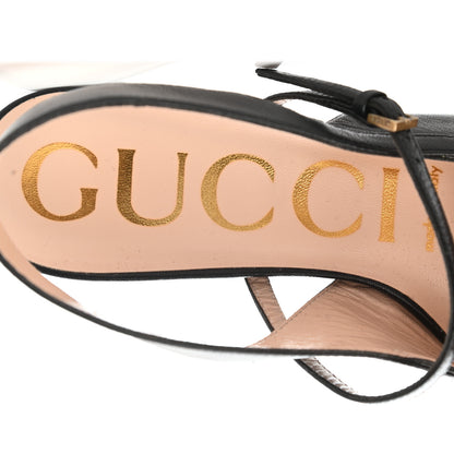 Gucci Malaga Kid Zumi Low Heel Slingback Pumps 35.5 Black 7 of 7