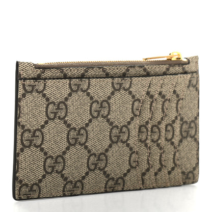 Gucci X BALENCIAGA GG Supreme Monogram Zip Card Case Beige Ebony 3 of 6