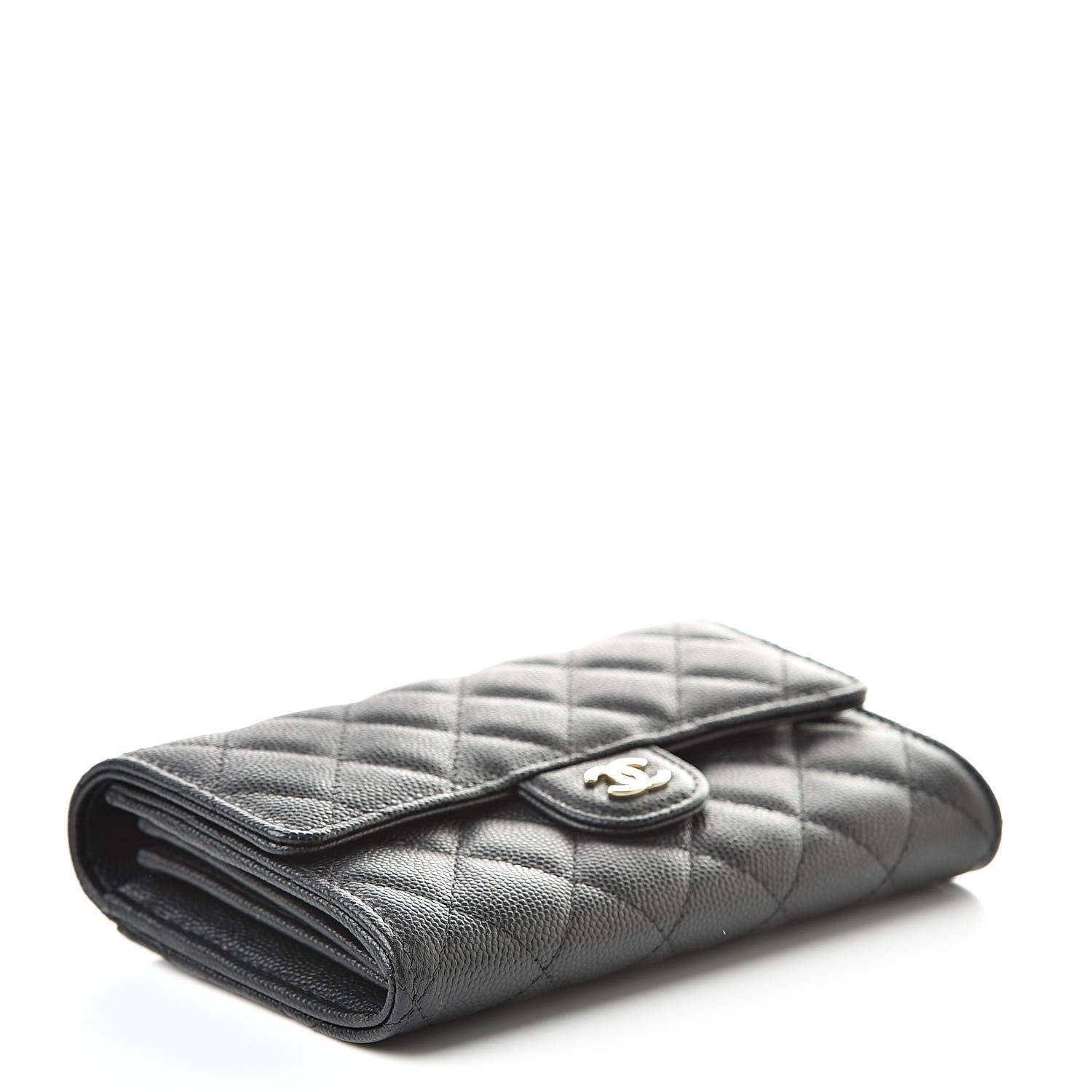 Chanel Caviar Quilted Medium Flap Wallet Black 4 of 9
