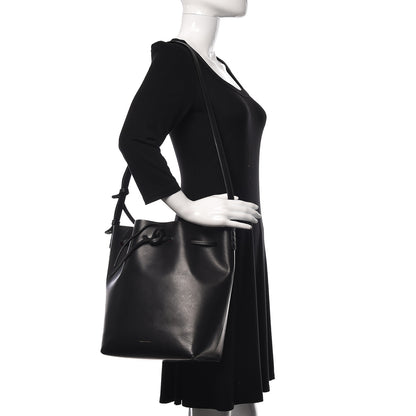 Mansur Gavriel Vegetable Tanned Calfskin Bucket Bag Black Flamma 2 of 14