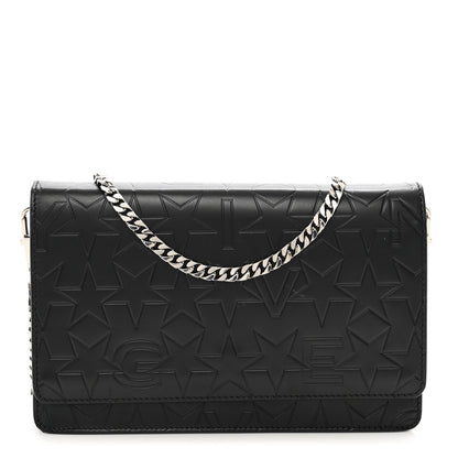 Givenchy Calfskin Star Embossed Chain Wallet Black 1 of 11