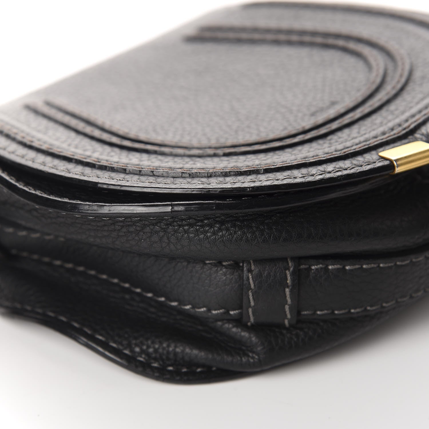 Chloe Calfskin Mini Marcie Round Crossbody Bag Black 6 of 11