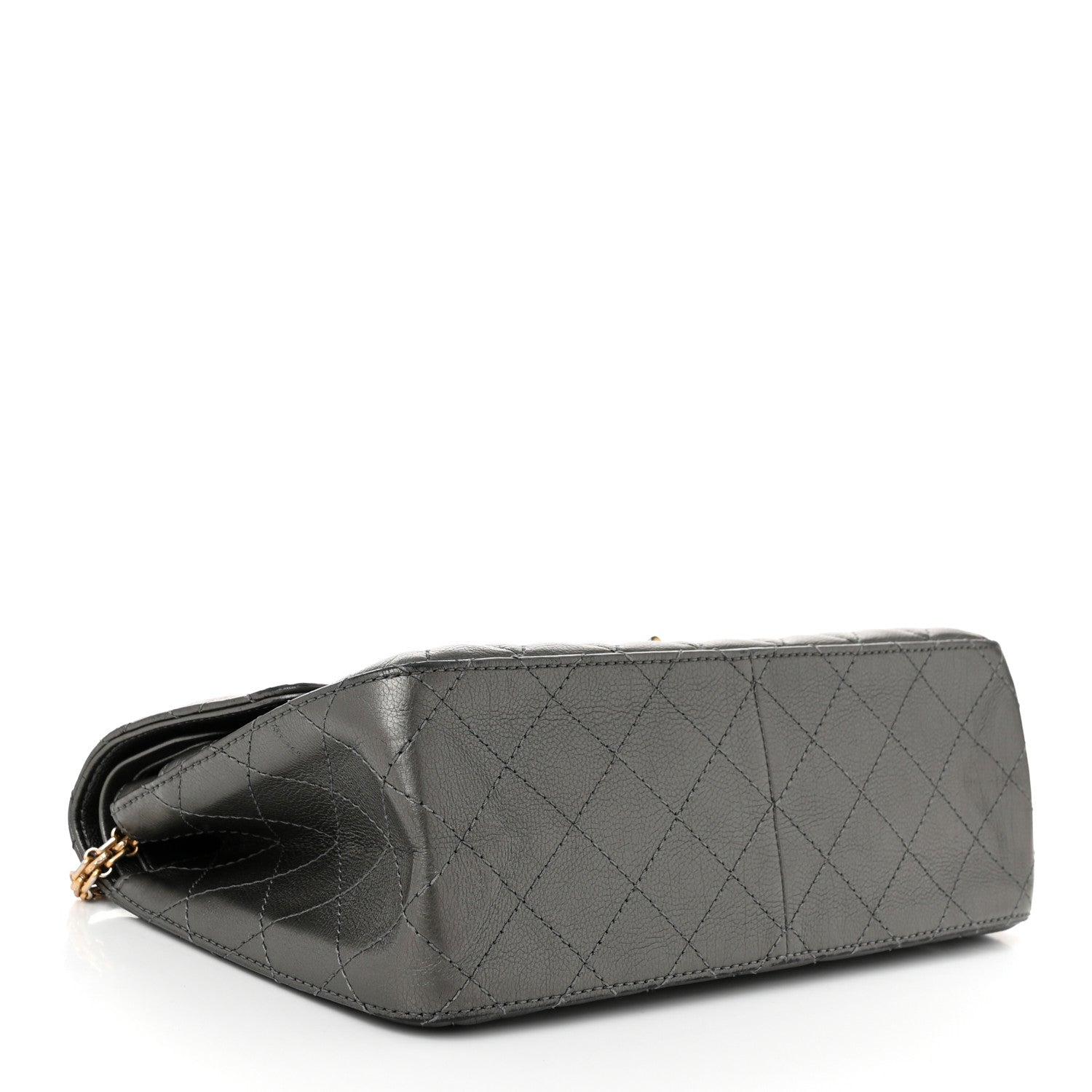 Chanel Metallic Calfskin Quilted 2.55 Reissue 226 Flap Charcoal 4 of 10