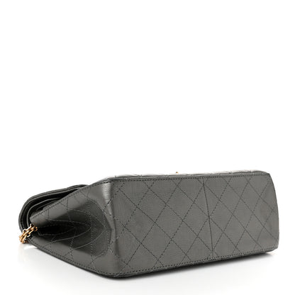 Chanel Metallic Calfskin Quilted 2.55 Reissue 226 Flap Charcoal 4 of 10