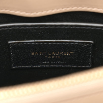 Saint Laurent Calfskin Y Quilted Monogram Small Loulou Chain Satchel Dark Beige 6 of 10