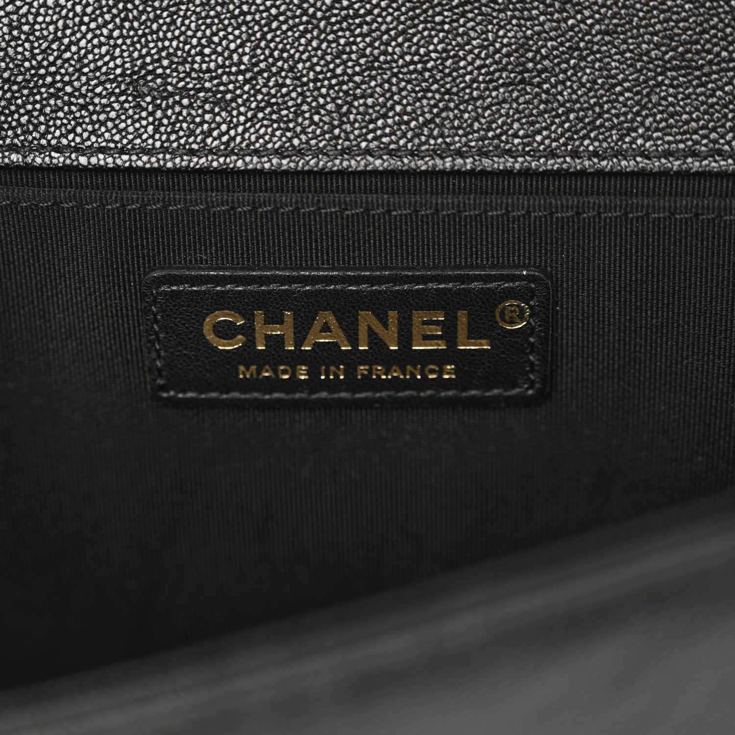 Chanel Caviar Chevron Quilted Medium Boy Flap Black 6 of 10