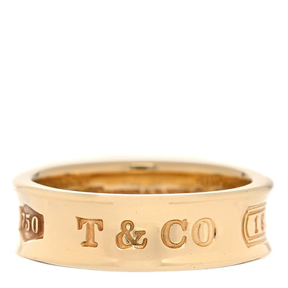 Tiffany 18K Yellow Gold 1837 Band Ring 54 6.75 1 of 5
