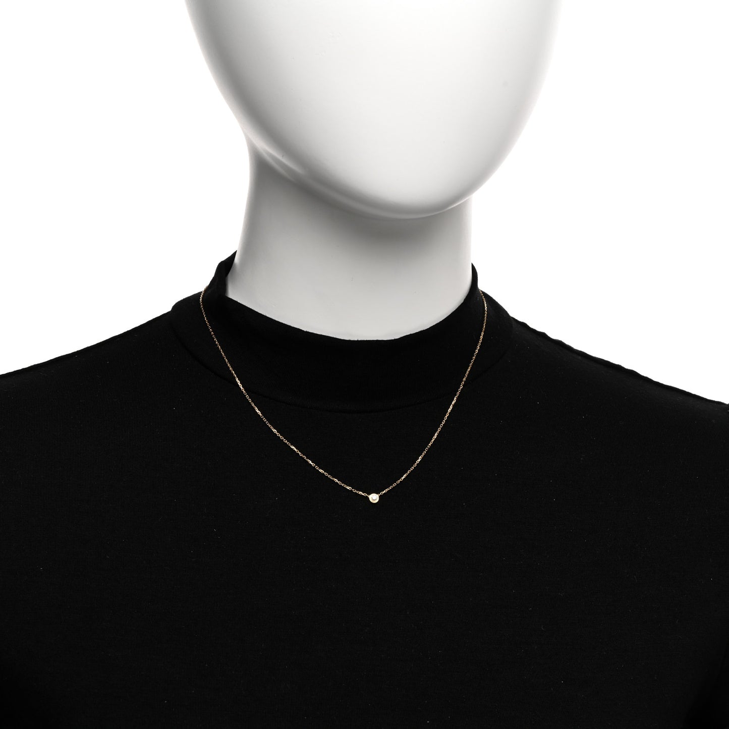 18K Yellow Gold Diamond XS D'Amour Pendant Necklace