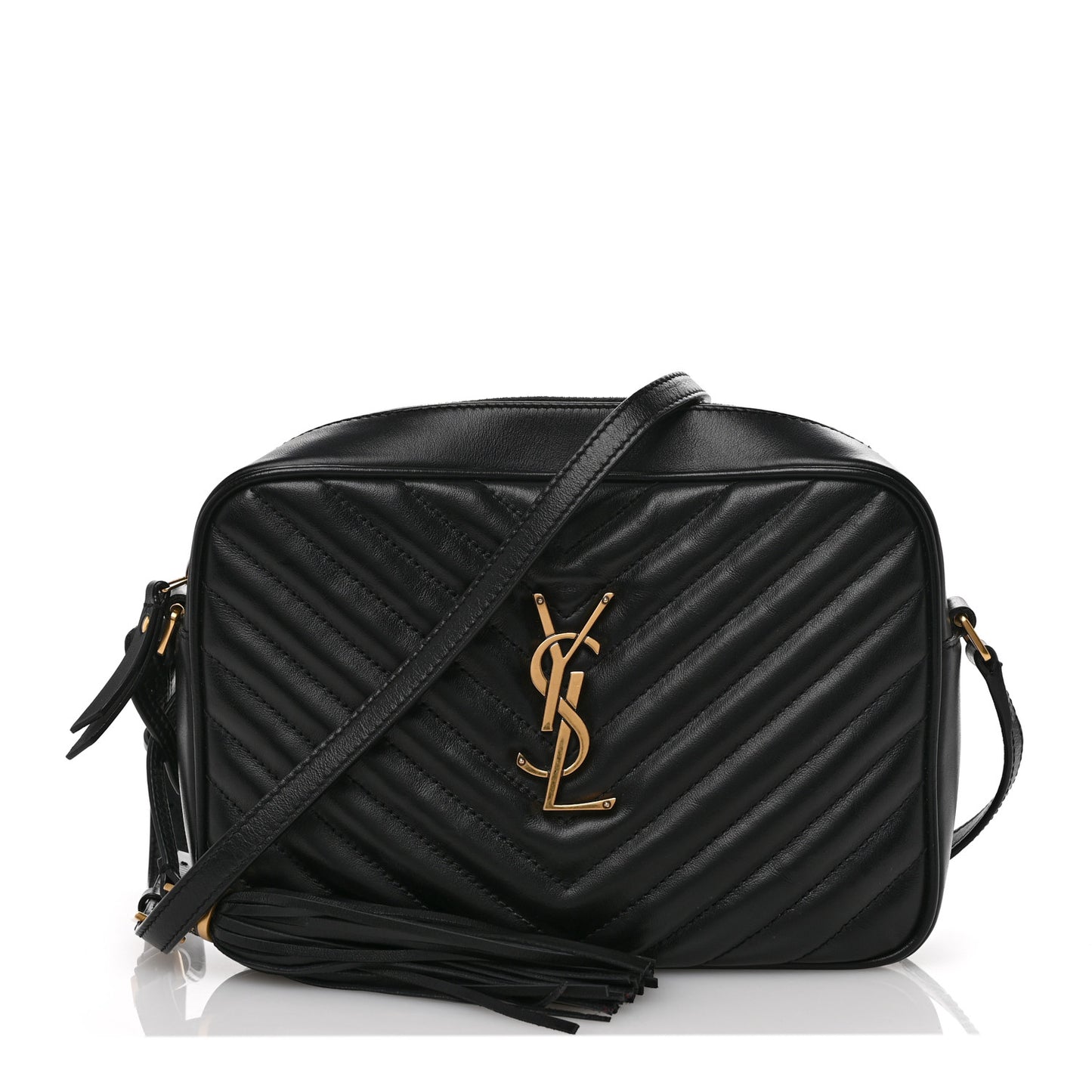 Calfskin Matelasse Monogram Lou Camera Bag Black