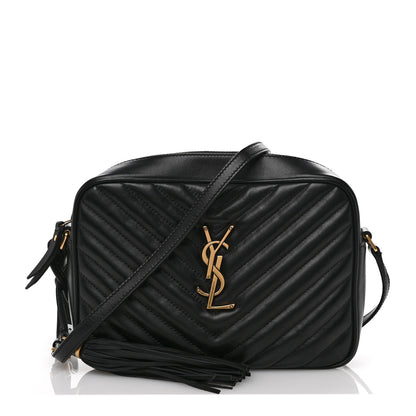 Saint Laurent Calfskin Matelasse Monogram Lou Camera Bag Black 1 of 10