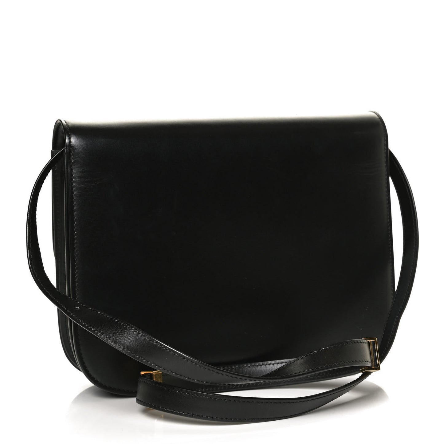 Box Calfskin Medium Classic Box Flap Bag Black