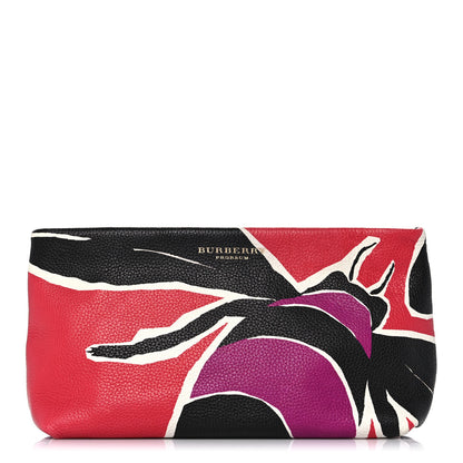 Burberry Prorsum Grained Calfskin Print Pouch Multicolor 1 of 13